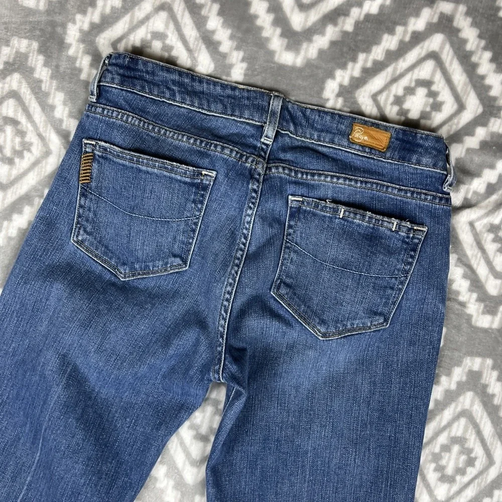 Paige Jeans Womens Size 31 Blue Robertson Mid Rise Relaxed Fit Wide Leg 31x32.5